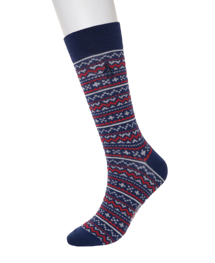 5 Pack Buffalo Holiday Socks (Navy) 