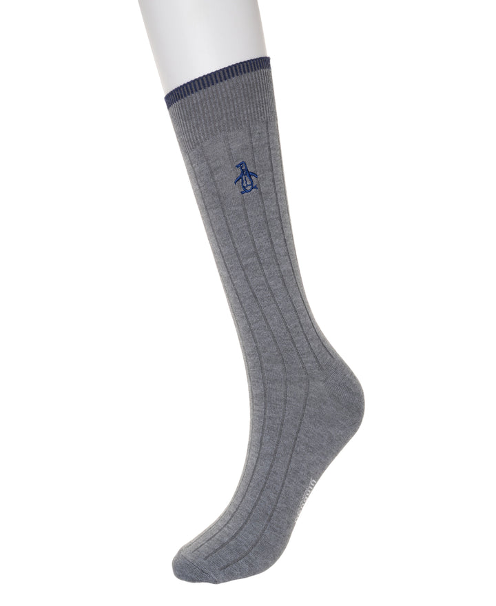5 Pack Solid Ribbed Dress Socks-Socks-Original Penguin (Asst Blue)