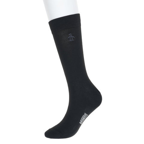 5 Pack Mix Text Solid Dress Socks (Black) 