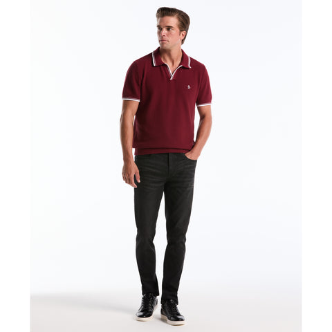 5 Pocket Coated Black Denim-Denim-Coated Black-28-30-Original Penguin
