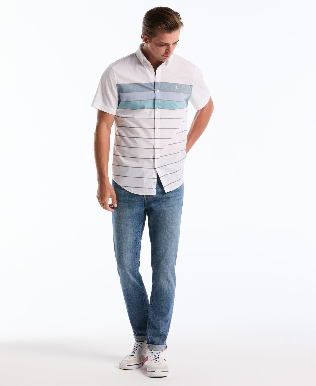 5 Pocket Med Indigo Denim Pant (Medium Indigo) 