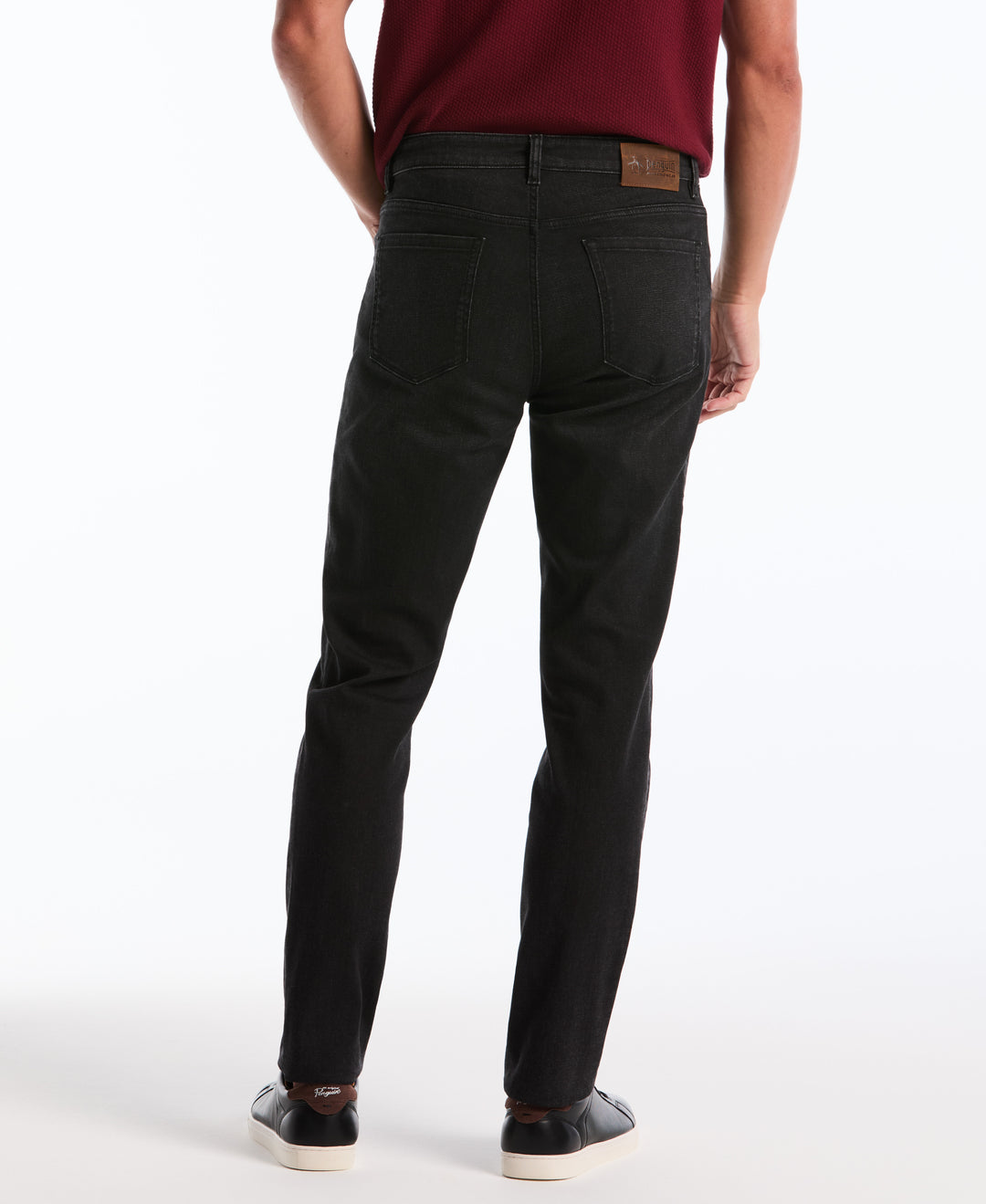 5 Pocket Black Coated Denim Pant (Coated Black) 
