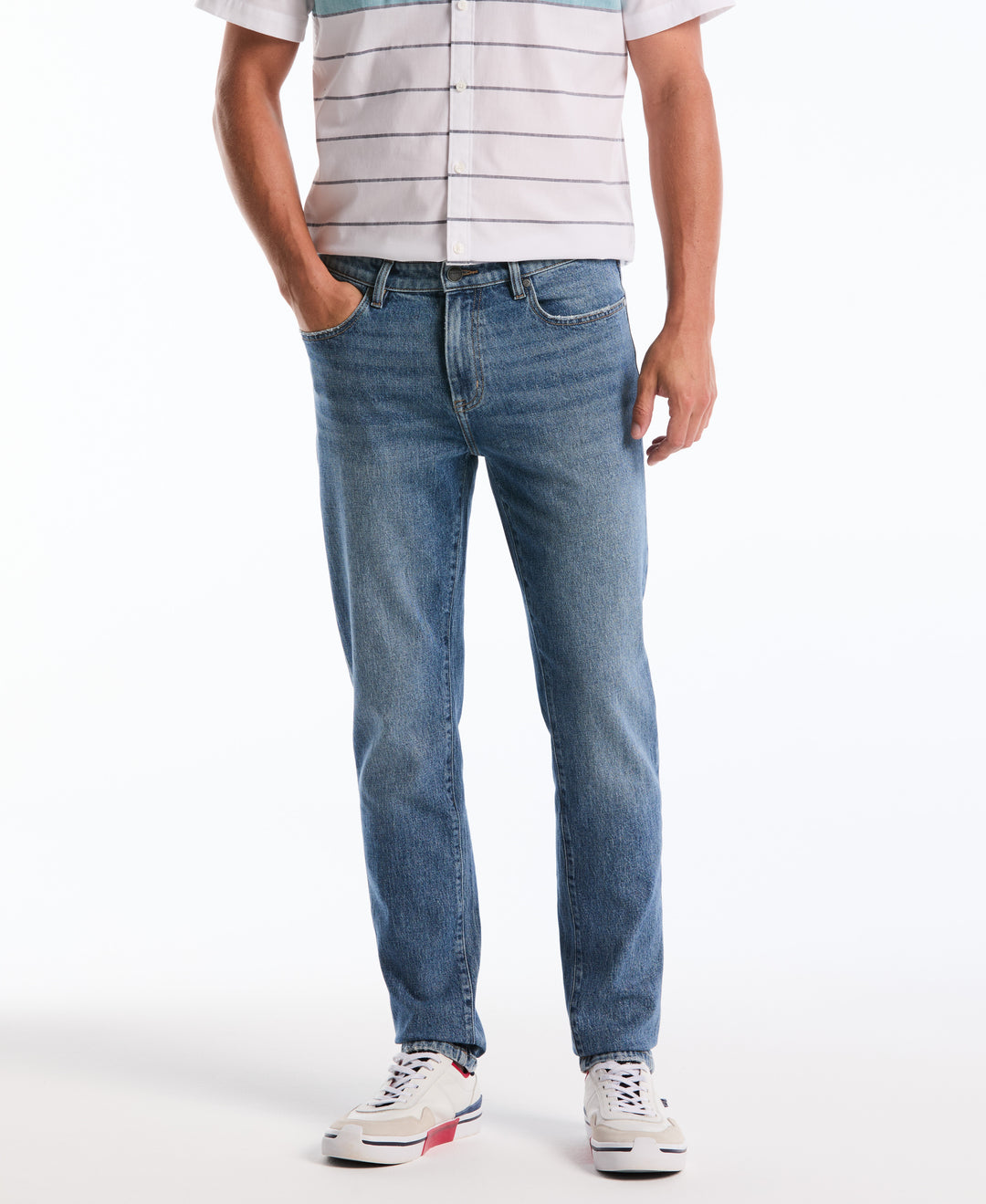 5 Pocket Med Indigo Denim Pant (Medium Indigo) 