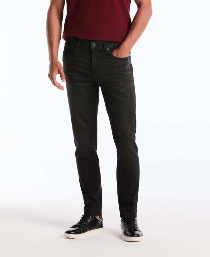 5 Pocket Black Coated Denim Pant (Coated Black) 