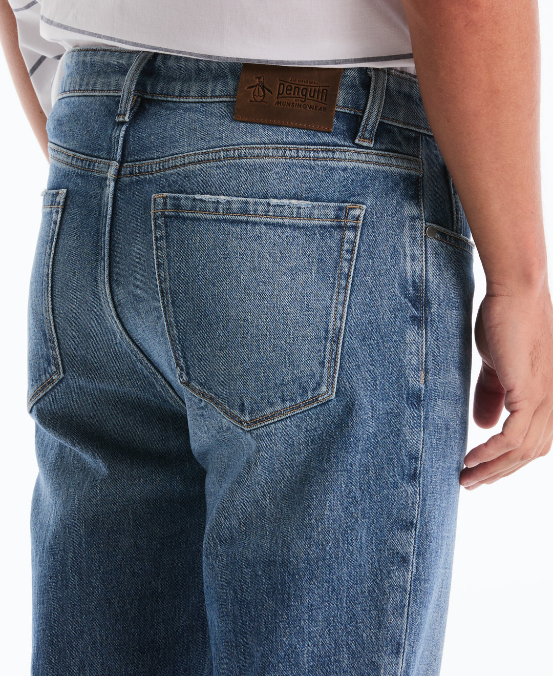 5 Pocket Med Indigo Denim Pant (Medium Indigo) 