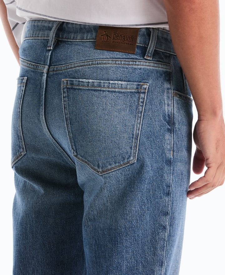 5 Pocket Med Indigo Denim Pant (Medium Indigo) 