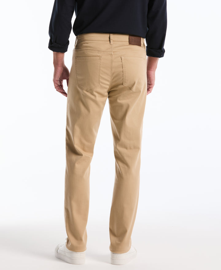 5 Pocket Slim Lux Dobbie Pant (Travertine) 