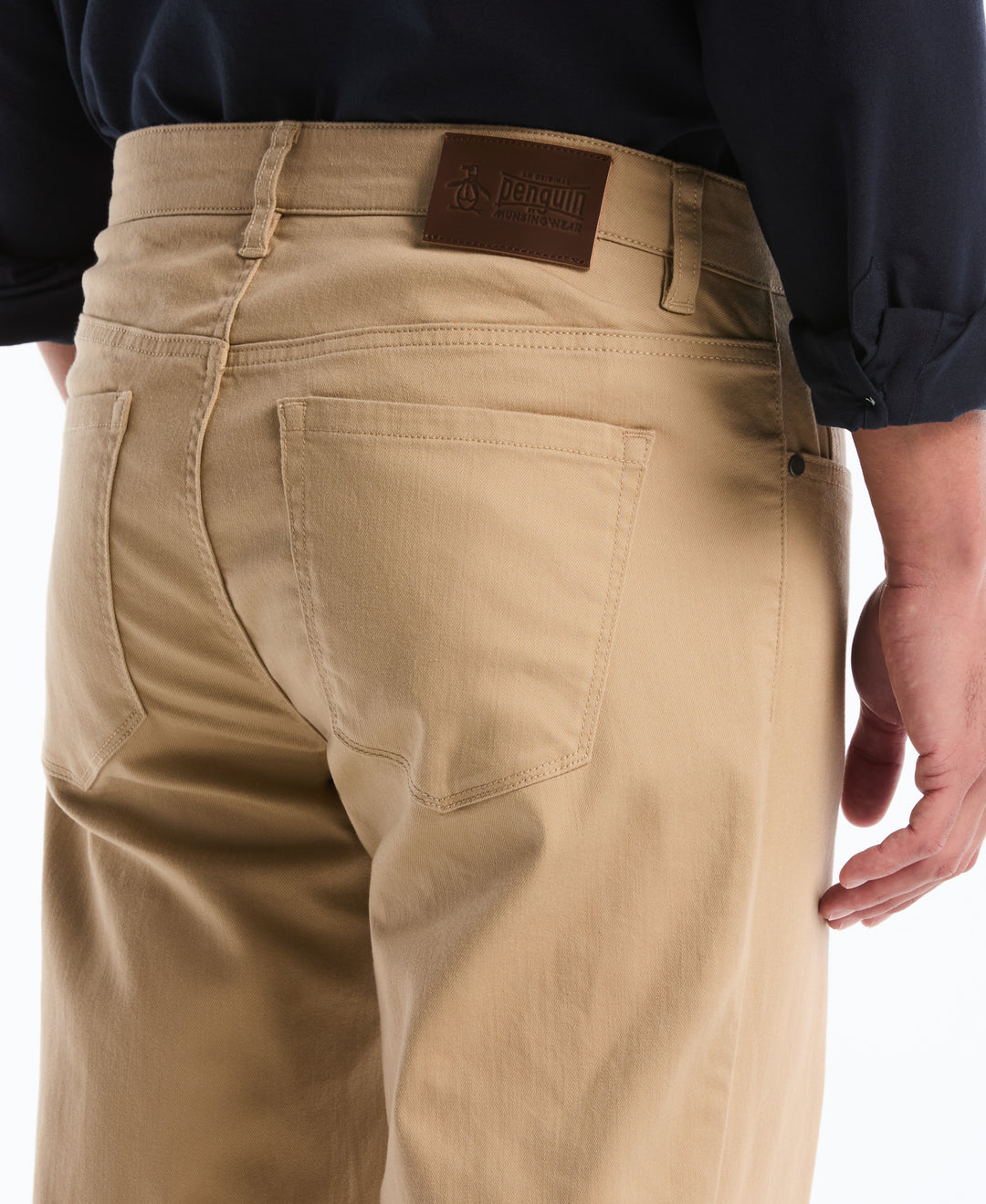5 Pocket Slim Lux Dobbie Pant (Travertine) 