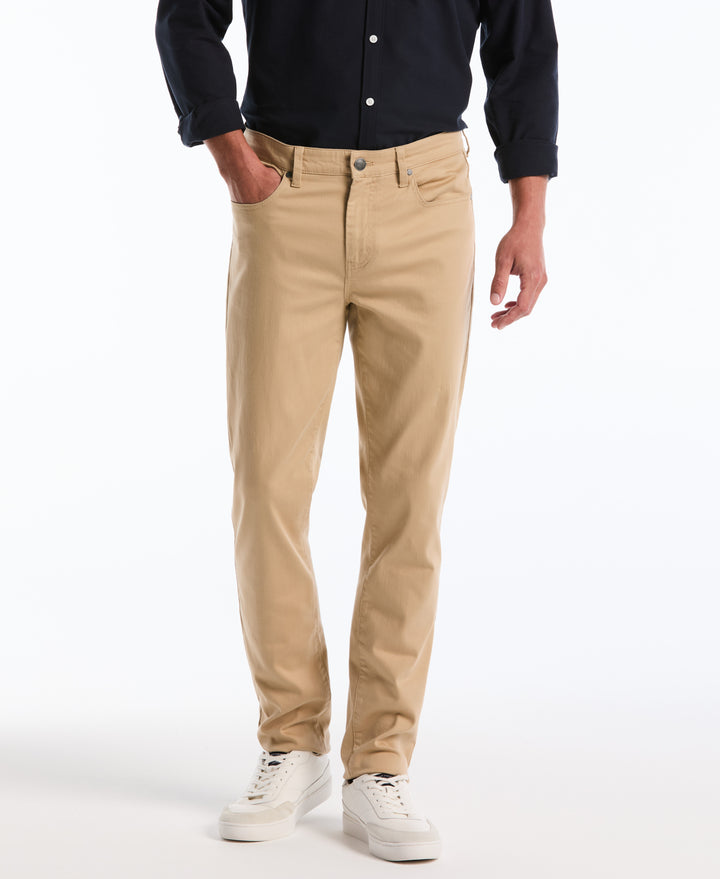 5 Pocket Slim Lux Dobbie Pant (Travertine) 