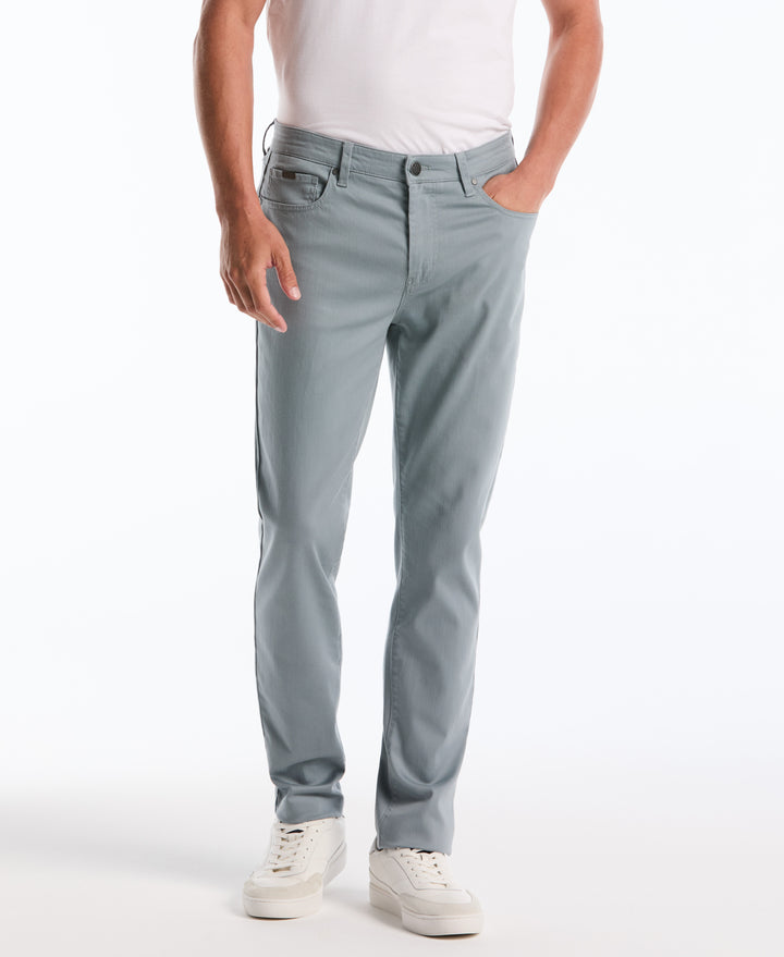 5 Pocket Slim Lux Dobbie Pant (Lead) 