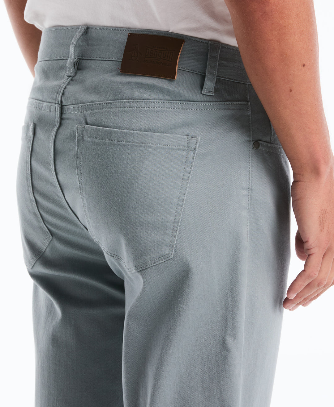 5 Pocket Slim Lux Dobbie Pant (Lead) 