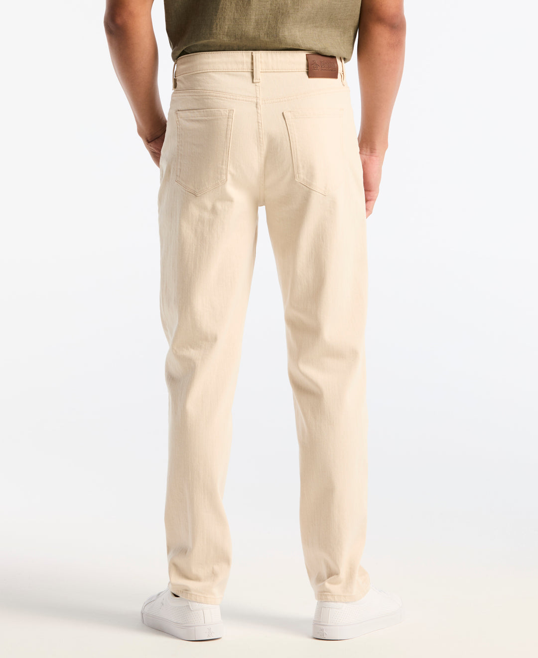 Natural 5 Pocket Straight Fit Cotton Denim Pant (Natural) 