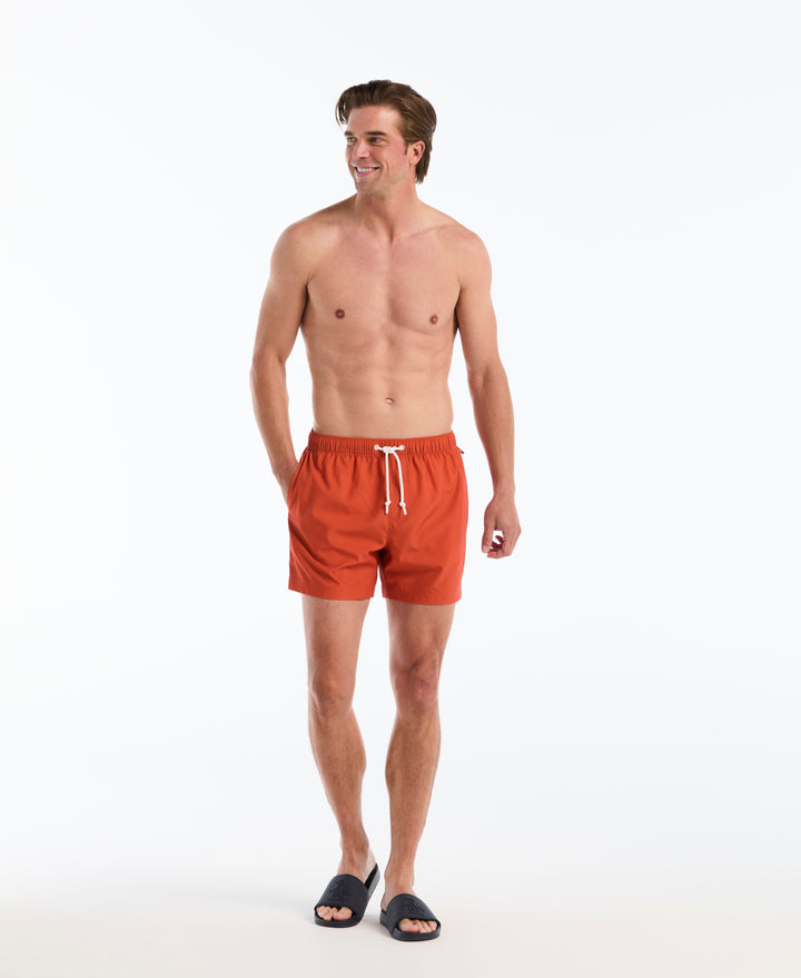 5" Solid Swim Trunks (Orange Rust) 