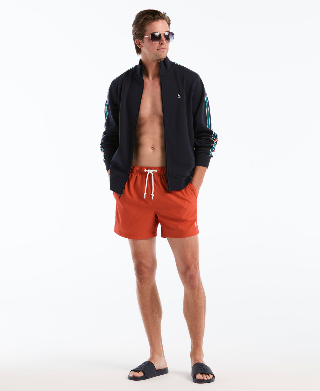 5" Solid Swim Trunks (Orange Rust) 
