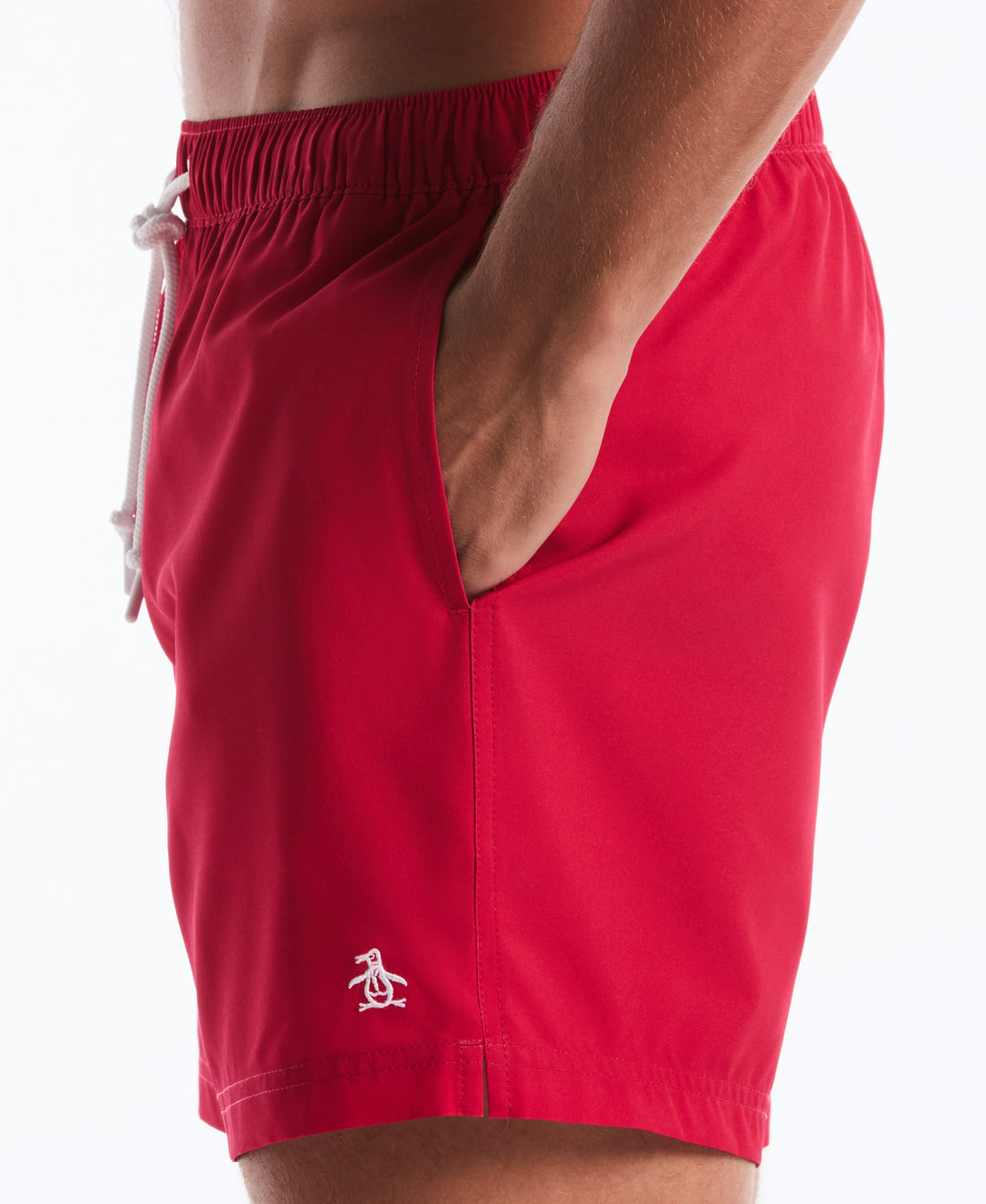 5" Solid Swim Trunks (Raspberry Wine) 