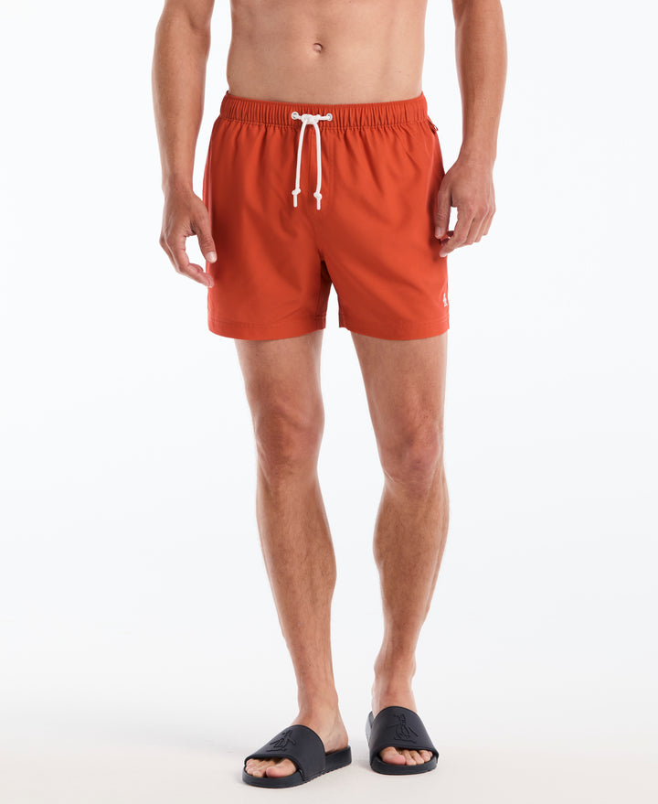 5" Solid Swim Trunks (Orange Rust) 