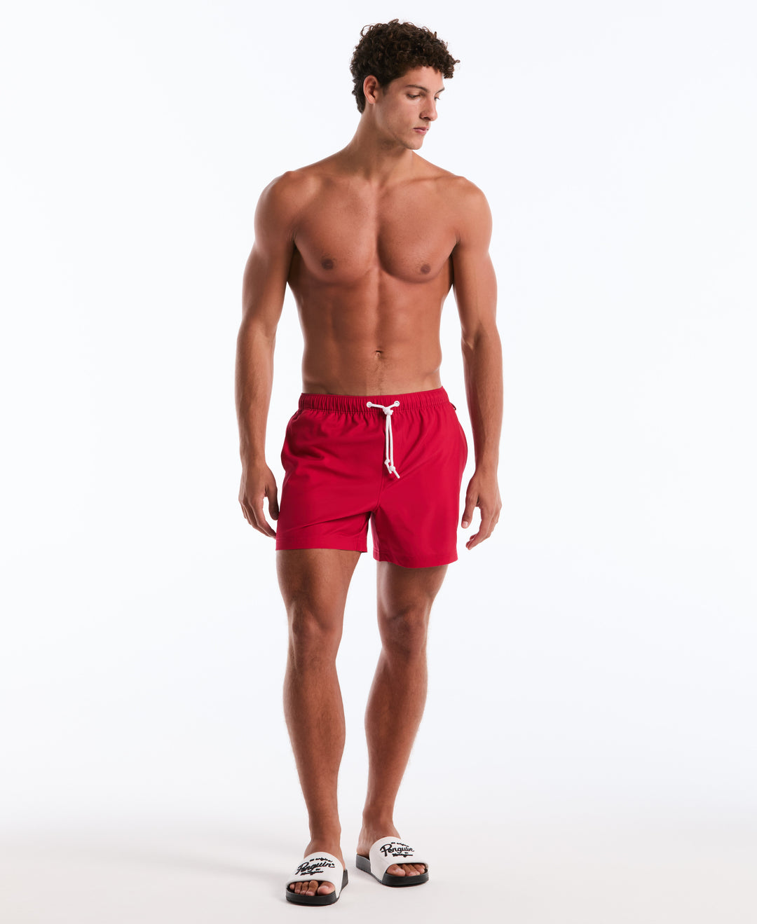 5" Solid Swim Trunks (Raspberry Wine) 