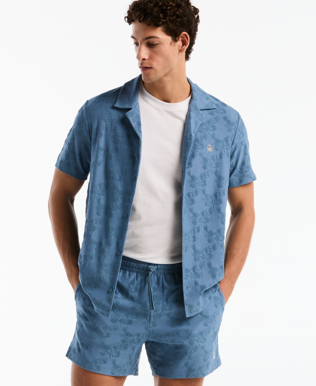 5" Terry Jacquard Hawaiian Short (Copen Blue) 