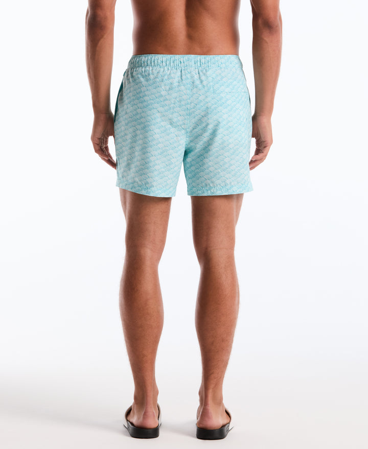 5" Waves Print Swim Short (Plume) 