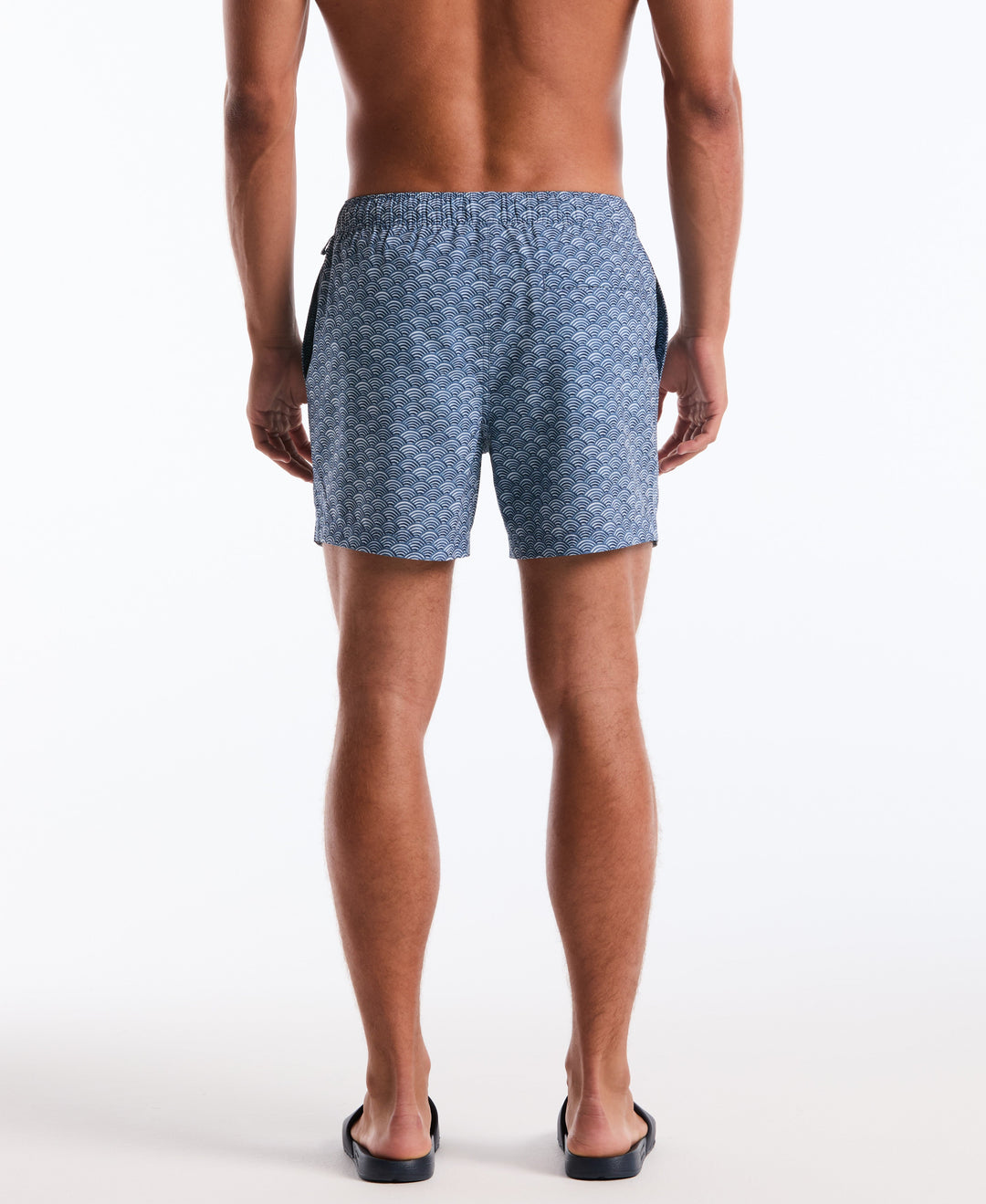 5" Waves Print Swim Short (Copen Blue) 
