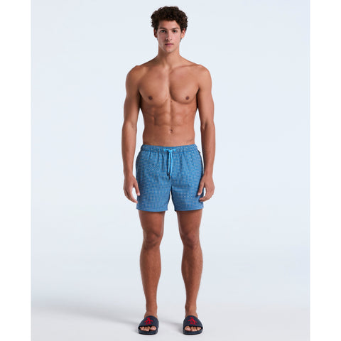 Windowpane Print 5" Swim (Bonnie Blue) 