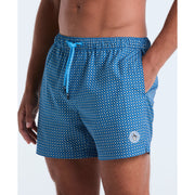 Windowpane Print 5" Swim (Bonnie Blue) 