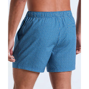 Windowpane Print 5" Swim (Bonnie Blue) 