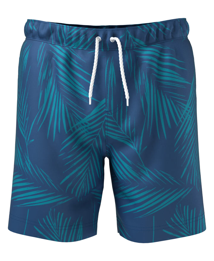 Leaf Print Swim Short (Deep Water) 