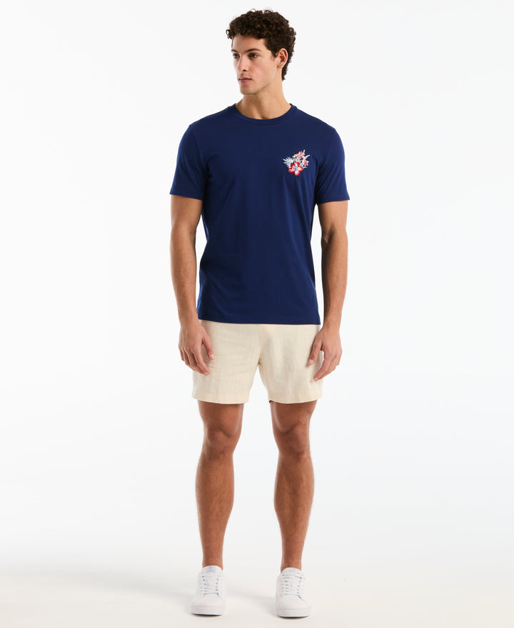 6" Linen Cotton Herringbone Shorts (Birch) 
