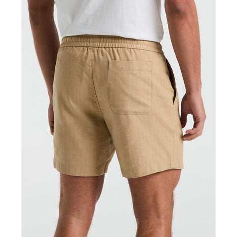 "6 Linen Cotton Shorts (Travertine) 