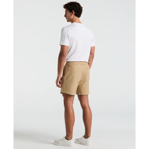 "6 Linen Cotton Shorts (Travertine) 