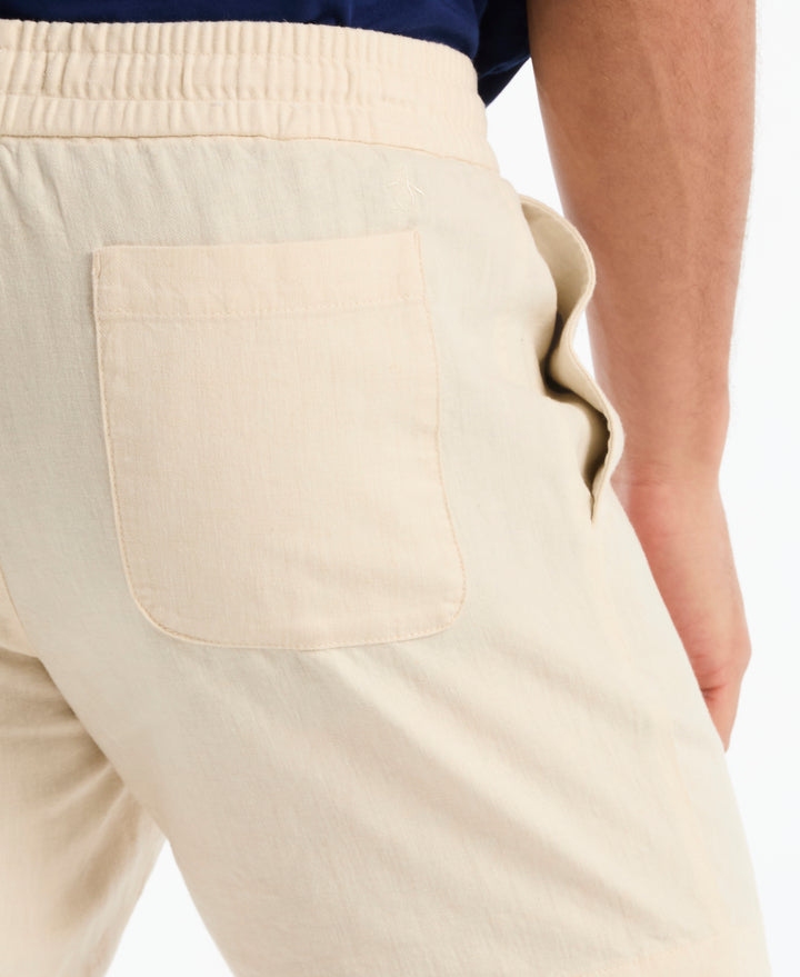 6" Linen Cotton Herringbone Shorts (Birch) 