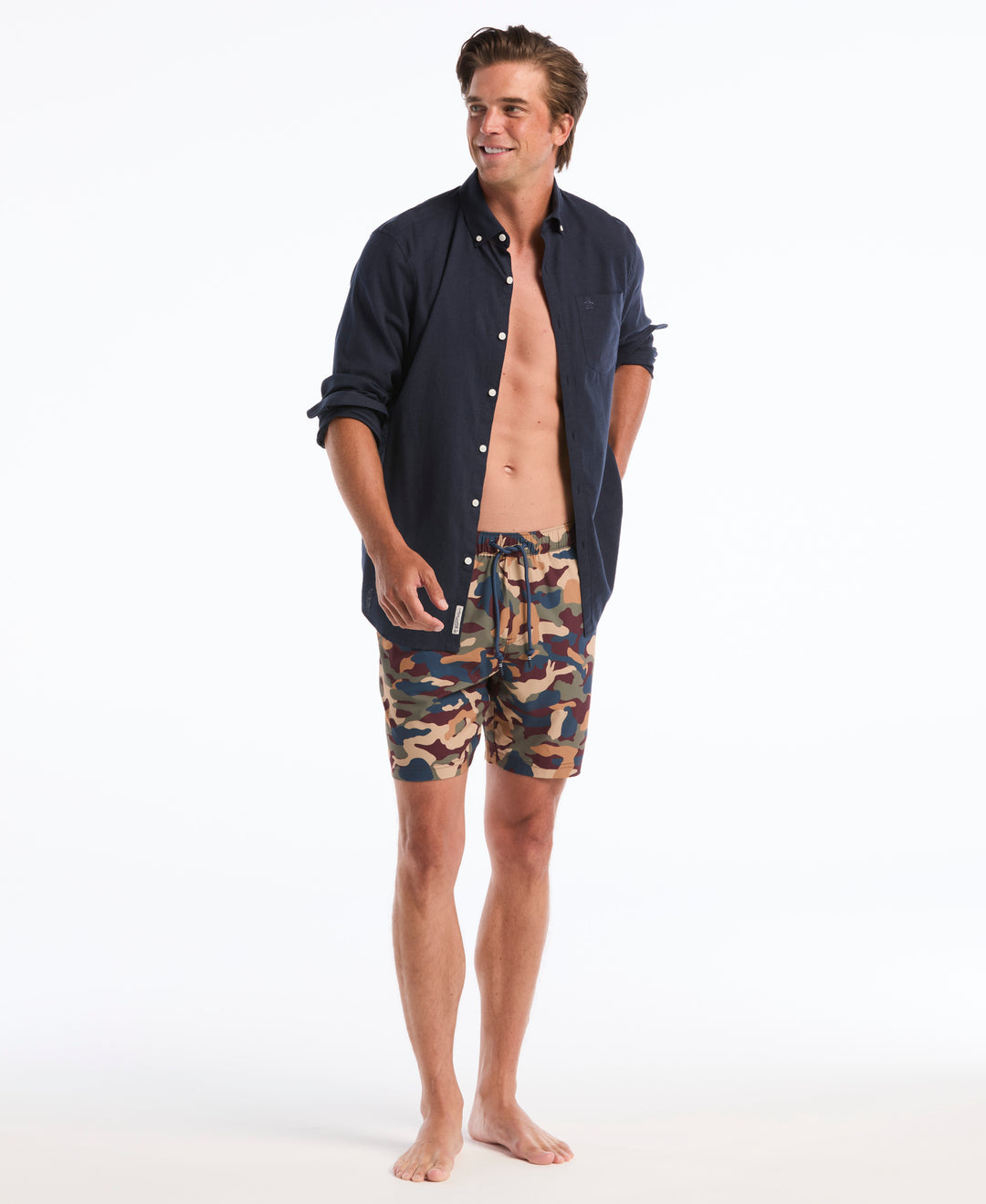 7" All-Over Cameo Volley Swim Short (Port Royale) 