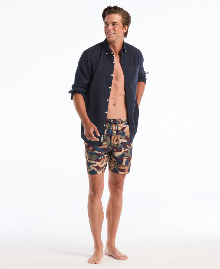 7" All-Over Cameo Volley Swim Short (Port Royale) 