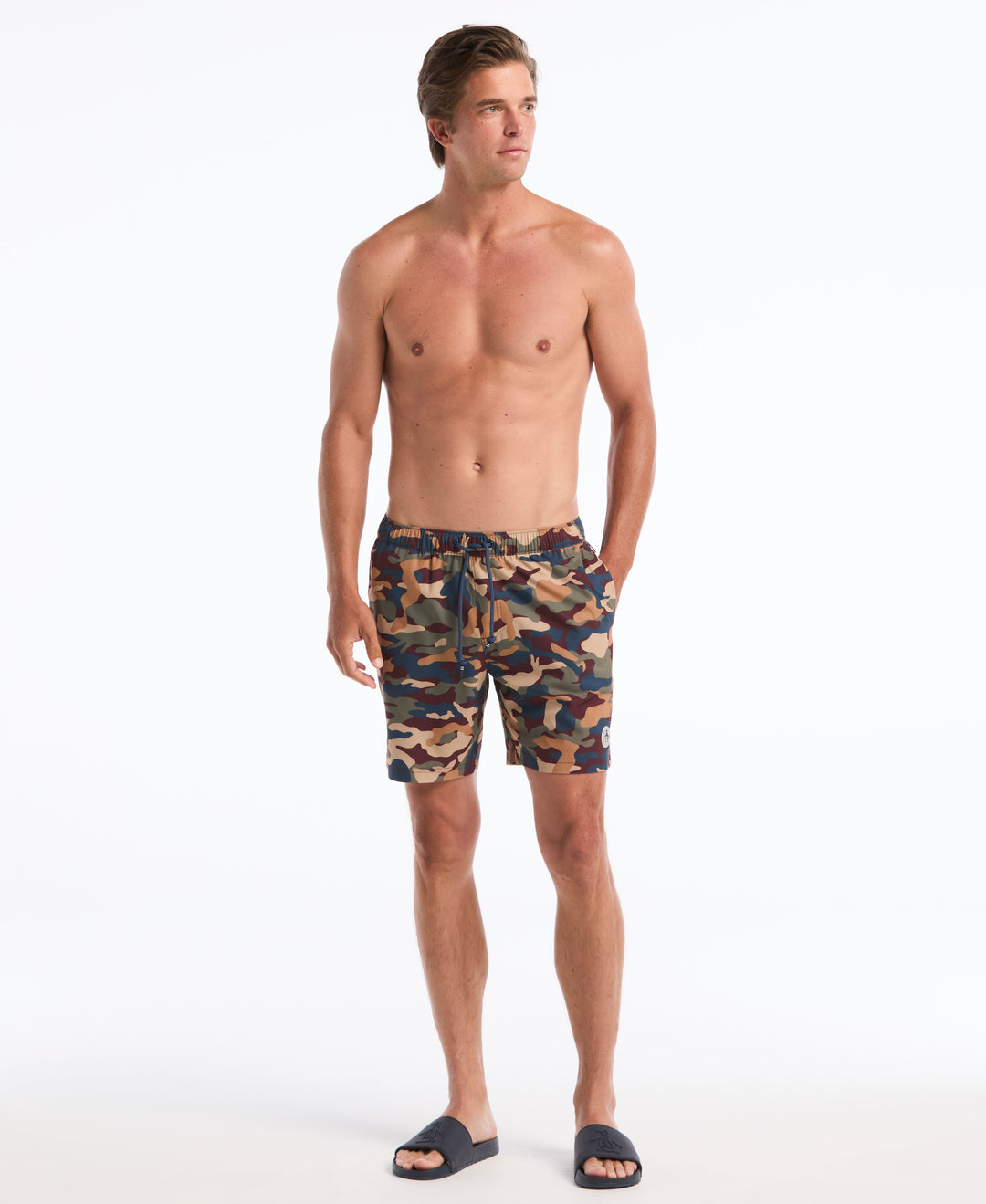 7" All-Over Cameo Volley Swim Short-Swim-Port Royale-XS-Original Penguin