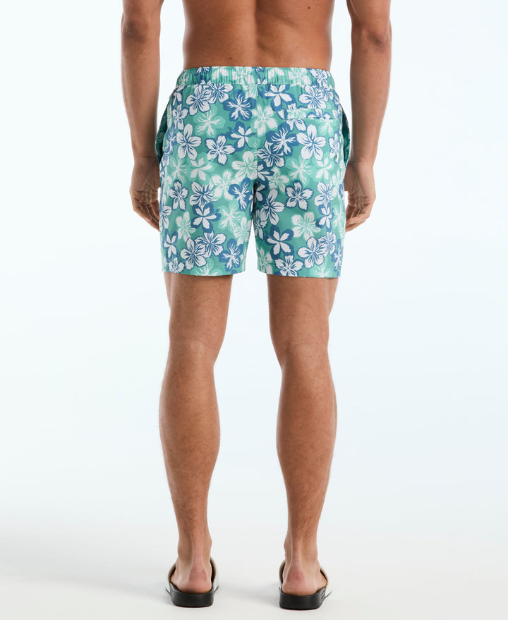 7" All-Over Hawaiian Volley Swim Short (Beryl Green) 