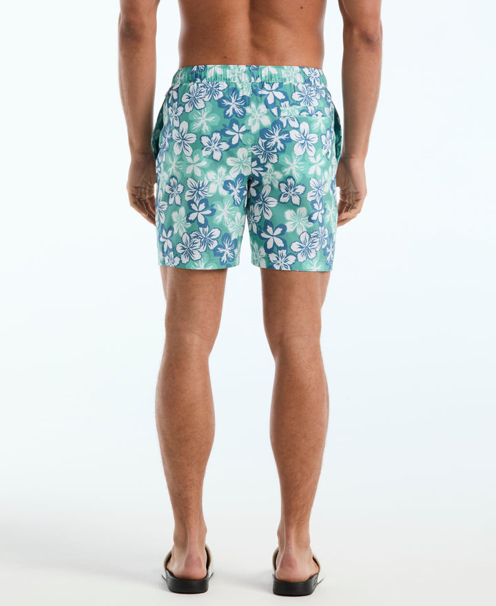 7" All-Over Hawaiian Volley Swim Short (Beryl Green) 