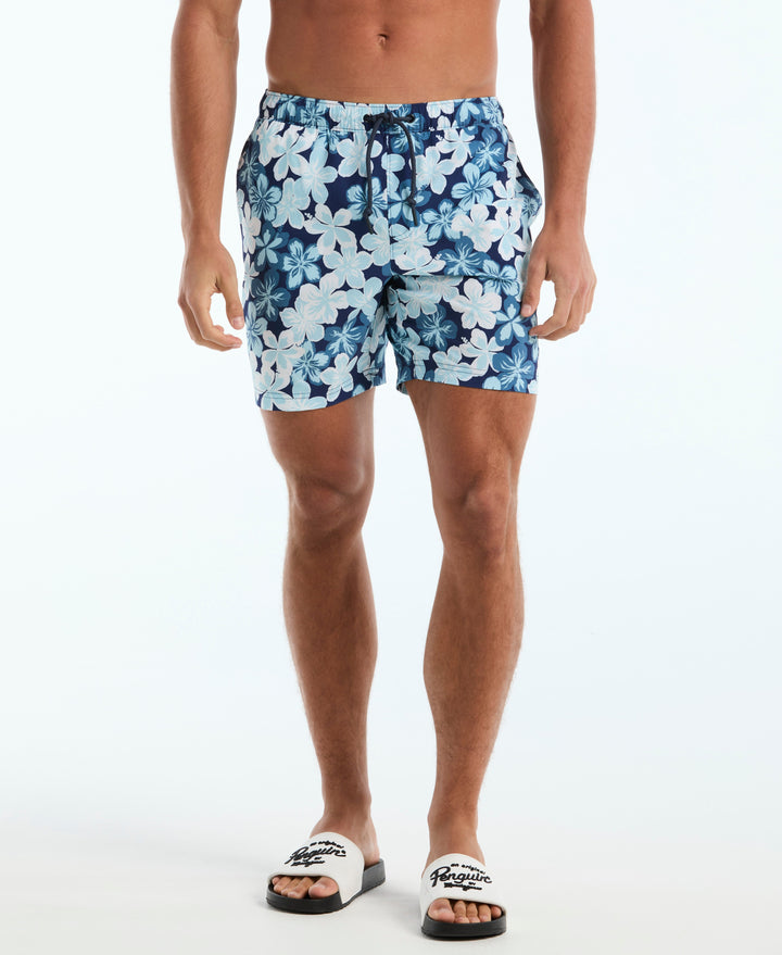 7" All-Over Hawaiian Volley Swim Short (Copen Blue) 