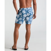 7" All-Over Flowers Print Swim Shorts (Copen Blue) 