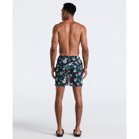 7" Volley All-Over Print Poker Table Swim Short (Reflecting Pond) 