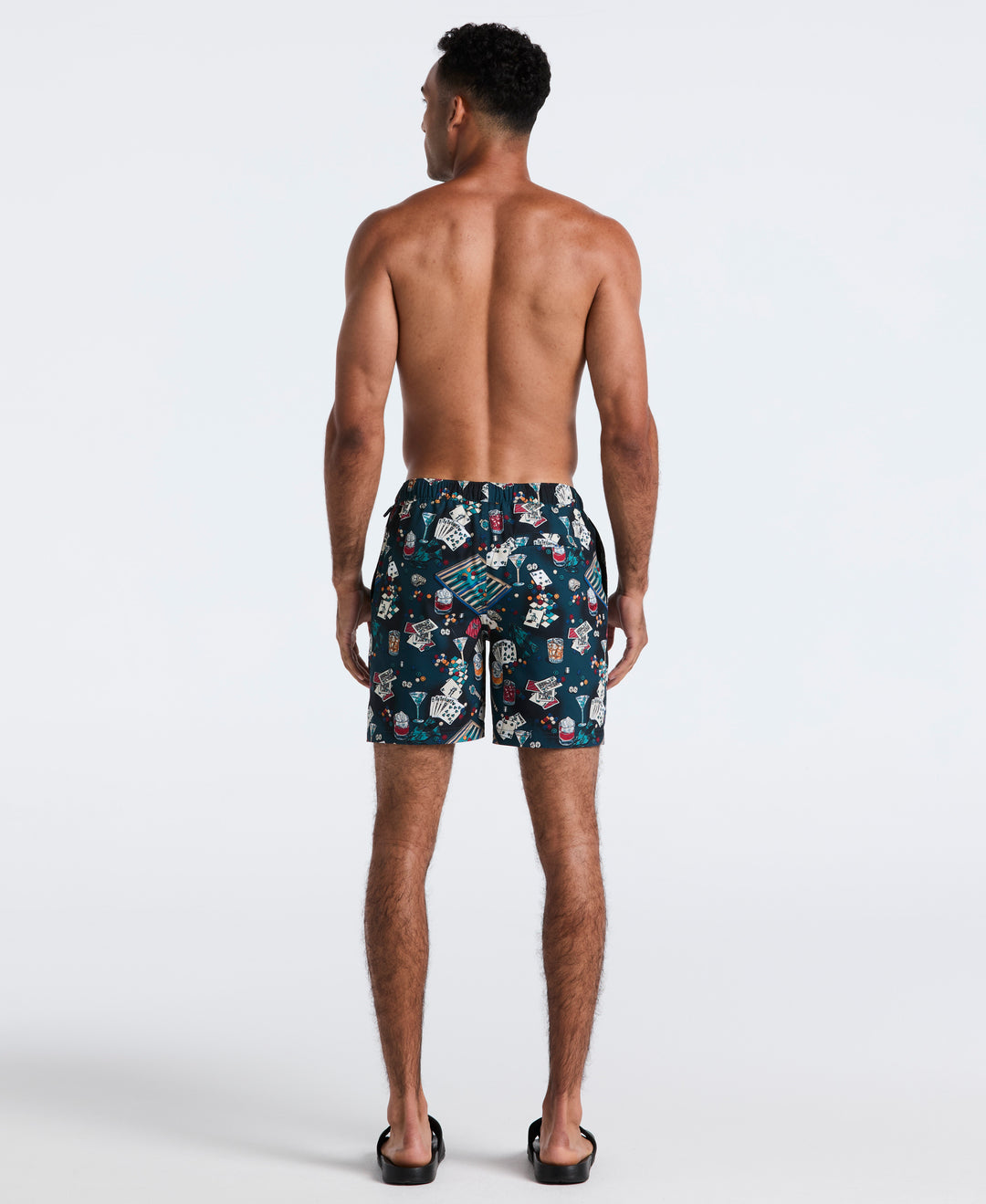 7" Volley All-Over Print Poker Table Swim Short (Reflecting Pond) 