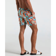 7" All-Over Surf Print Swim Shorts (Cherry Tomato) 