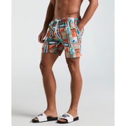 7" All-Over Surf Print Swim Shorts (Cherry Tomato) 