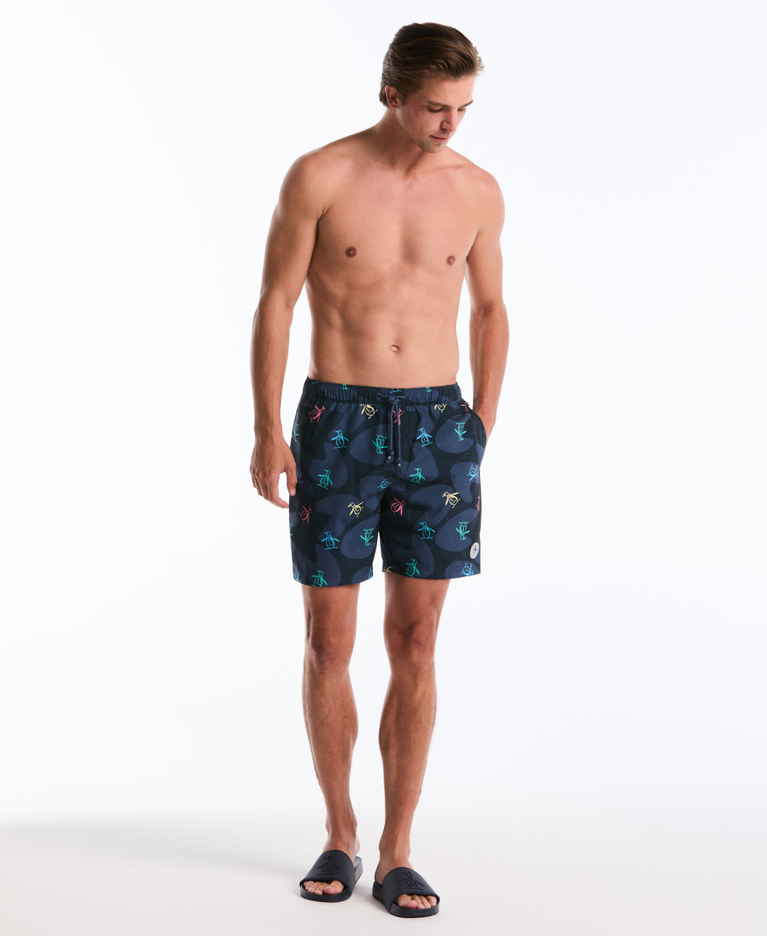 7" Volley All-Over Tumble Pete Swim Short (Dark Sapphire) 
