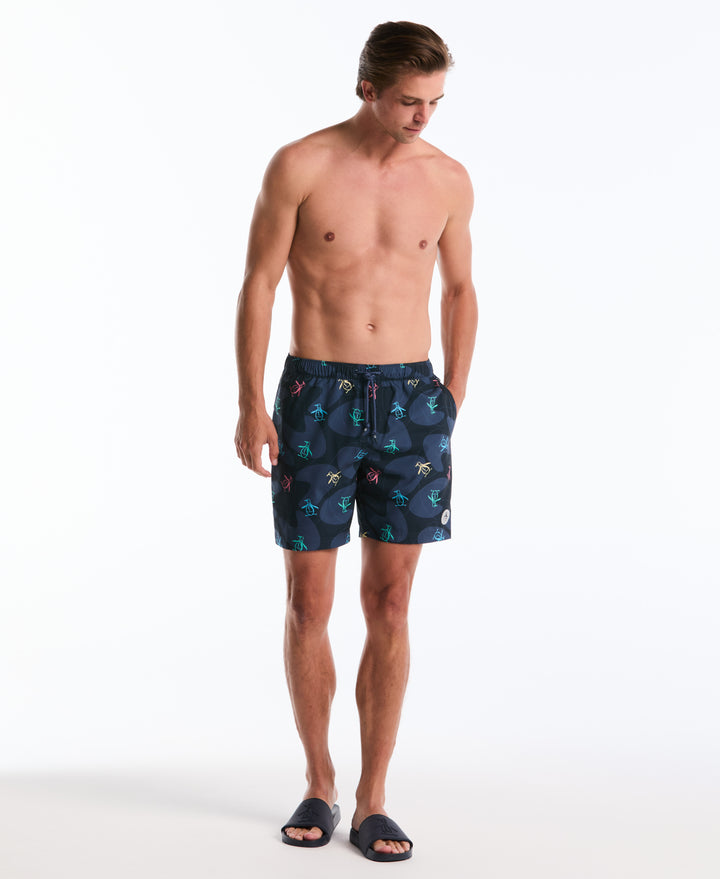 7" Volley All-Over Tumble Pete Swim Short (Dark Sapphire) 