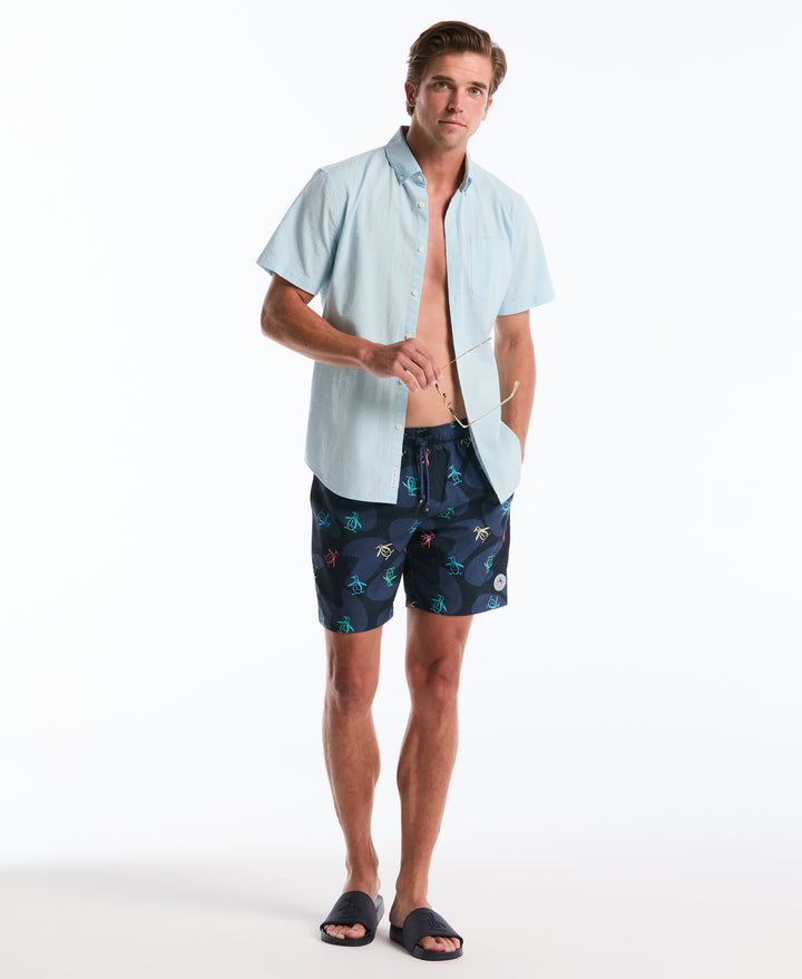 7" Volley All-Over Tumble Pete Swim Short (Dark Sapphire) 