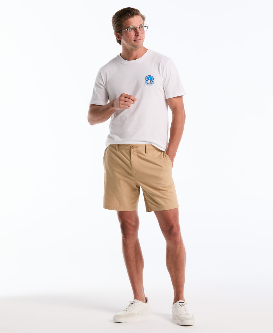 7" Cotton Nylon Twill Short (Travertine) 