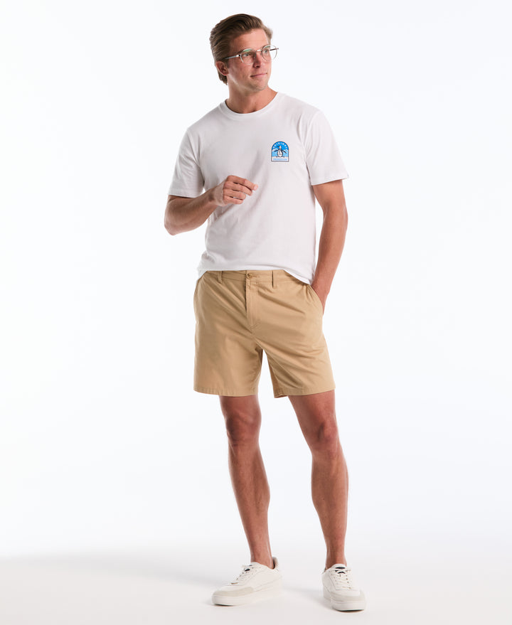7" Cotton Nylon Twill Short (Travertine) 