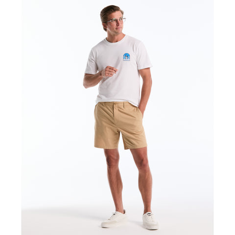 7" Cotton Blend Twill Short-Shorts-Travertine-28-Original Penguin
