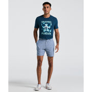 7" Flat Front Cotton Shorts (Bay Blue) 